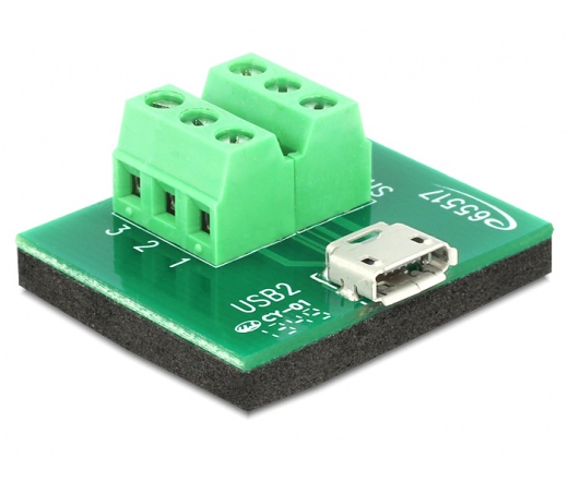 Delock adapter Micro USB anya>Terminal Block 6pin
