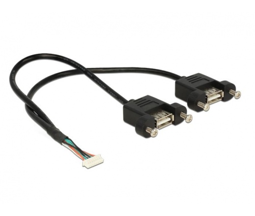 Delock USB pin header 8 tűs 1,25mm > 2x USB A anya