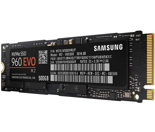 Samsung SSD 960 EVO NVMe M.2 500GB