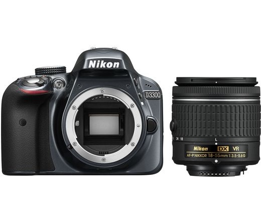 Nikon D3300 + AF-P 18-55 VR kit szürke