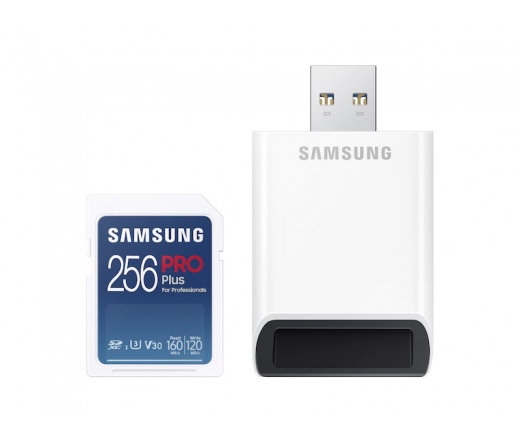 Samsung Pro Plus SDXC 256GB + USB 3.0 olvasó