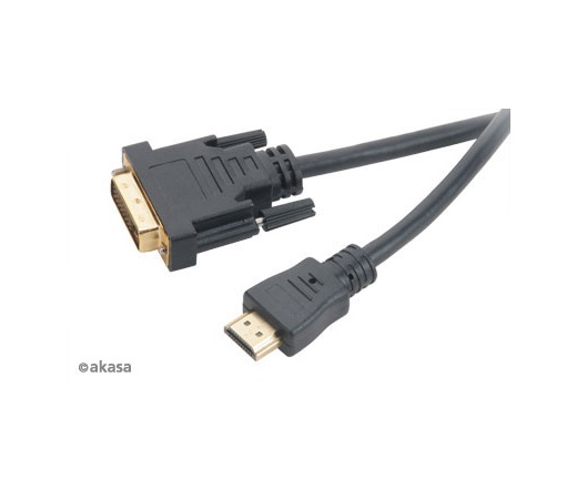 Akasa DVI-D - HDMI A Adapter fekete 2m