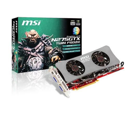 MSI N275GTX-T2D896-OC Twin Frozer cooling PCIE