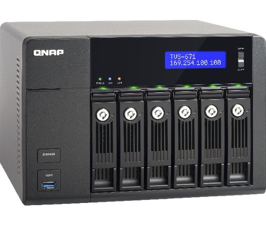 QNAP TVS-671 i3-4150 4GB 80TB Seagate IronWolf HDD