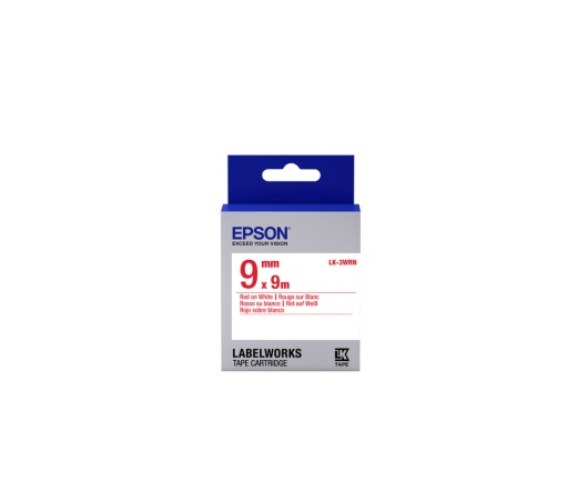 EPSON Label Cartridge Standard LK-3WRN Red/White 9