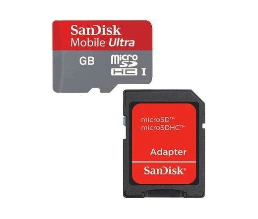 SanDisk Mobil Ultra UHS-I MicroSDHC 8GB + adapter