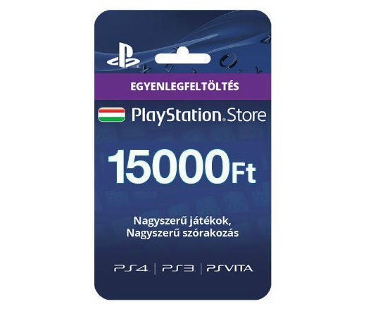 Sony Playstation Network 15000Ft feltöltőkártya