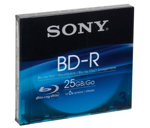 BLURAY SONY 4 PACK 25GB RECORDABLE SLIM CASE