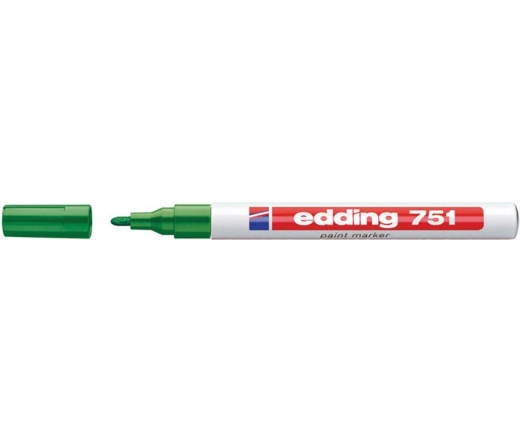 Edding Lakkmarker, 1-2 mm,  "751", zöld