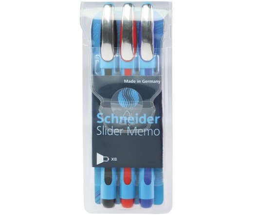 Schneider "Slider Memo" vegyes szín 3db