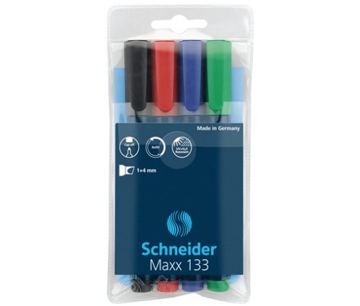 Schneider marker készlet, 1-4 mm, vágott, 4 szín