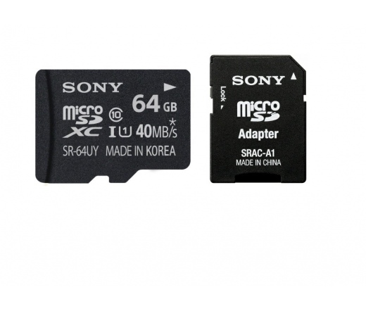 Sony Micro SDXC CL10 64GB + Adapter