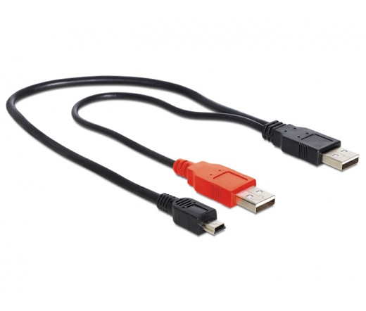 Delock USB 2.0 adat + USB táp > USB mini