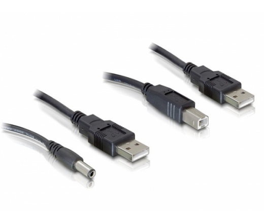 Delock kábelszett, 2db USB-A - DC + USB-B 30cm