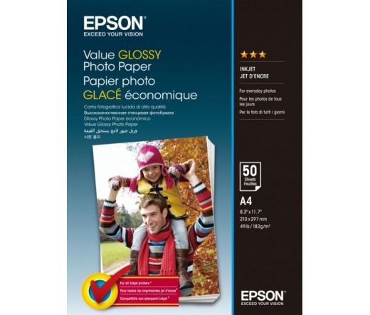 Epson gazdaságos fényes fotópapír A4 20lap