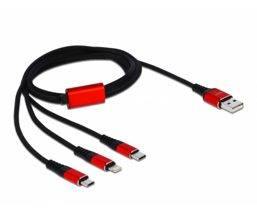 Delock 3-in-1 kábel Lightning/USB Micro-B/Type-C