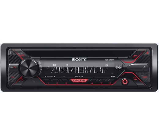 Sony CDX-G1200U piros háttérvilágítású gombokkal