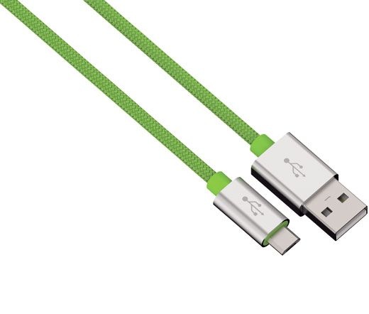 Hama USB-A / micro-B Color Line 1m zöld
