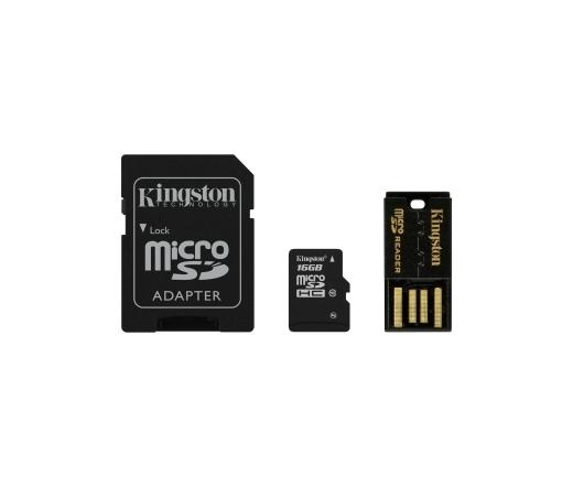 Kingston MicroSD 16GB CL10 + 2 adapter +USB olvasó