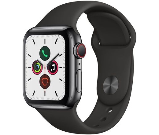 Apple Watch S5 40mm LTE acél asztroszürke sportsz.