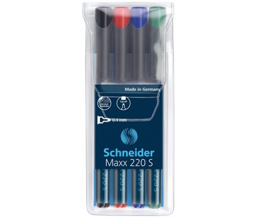 Schneider Alkoholos marker készlet, 0,4 mm, 4 db