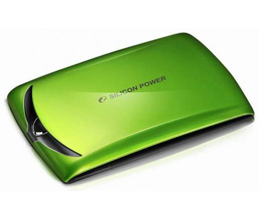 Silicon Power Stream S10 1TB USB3.0 Zöld