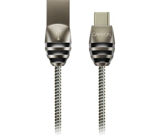 Canyon USB 2.0 A / Type-C stílusos fém 1m szürke