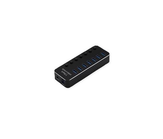 Roline USB 3.2 Gen 1 Hub, 7 Portos switch