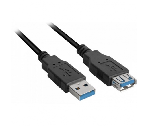 Sharkoon USB 3.0 Hosszabbító 3m Fekete Kábel