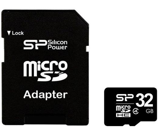 Silicon Power Micro SD 32GB + SD adapter CL4