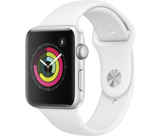 Apple Watch S3 42mm ezüst/fehér sportszíj