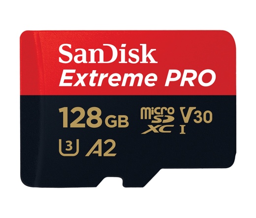 Sandisk microSDXC Extreme PRO 128GB A2 C10 V30 U3