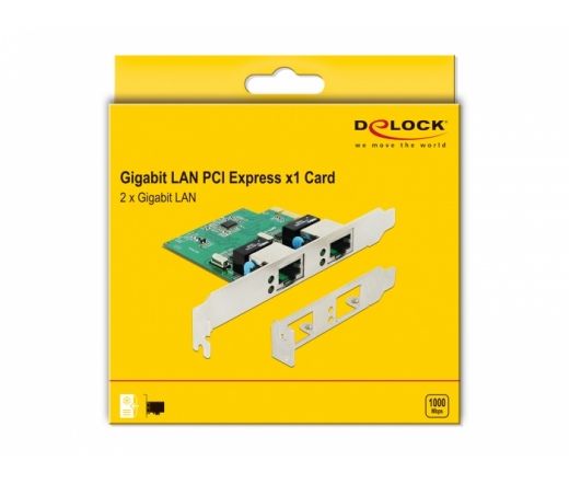 Delock PCI Express Kártya > 2 x Gigabit LAN