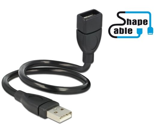Delock USB 2.0 A ShapeCable apa > anya 0,35m