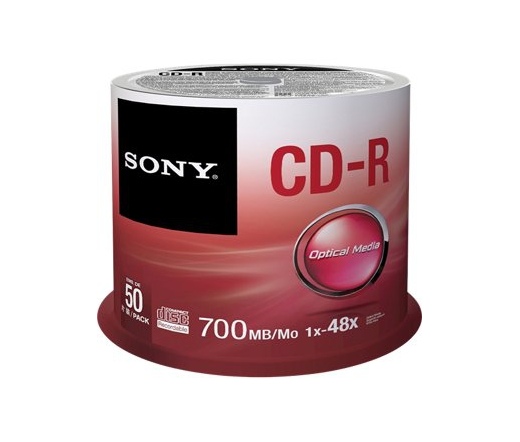 CD-R LEMEZ SONY 50PK 700MB 48X Henger