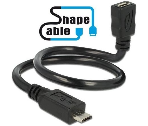 Delock USB 2.0 micro-B OTG hossz. ShapeCable 0,35m