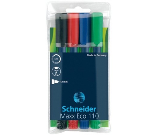 Schneider Tábla- és flipchart marker 1-3 mm, 4szín