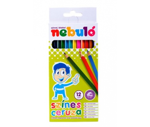 Nebulo Színes ceruza készlet, 12 szín (12 db)