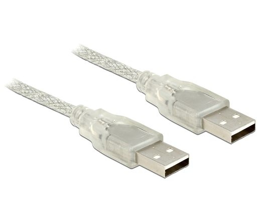 Delock USB 2.0 A > A 0,5m áttetsző