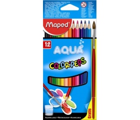 Maped Akvarell ceruza készlet, ecsettel, 12 szín