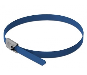 Delock r.m. acél kábelkötegelők 200mm 10db kék
