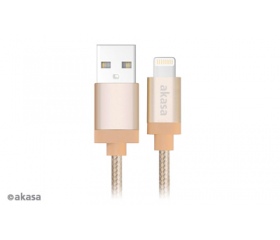 Akasa USB 3.0 A -> Lightning kábel 1m Fekete