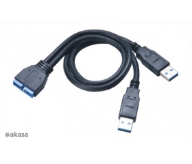 AKASA USB Type-A - USB 3.0 kábel 30cm