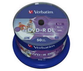 VERBATIM DVD+R 8,5GB 8X DOUBLE LAYER PRINTABLE CAK