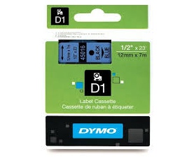 DYMO címke LM D1 alap 12mm Fekete/Kék