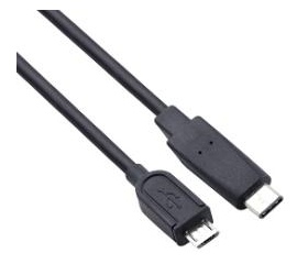 Vcom USB Type-C 3.1 - MicroUSB 2.0 1M Fekete