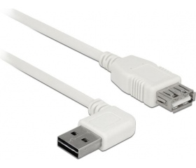 Delock EASY-USB 2.0 A ívelt apa > anya 1m fehér