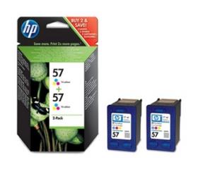 HP 57 háromszínű Inkjet tintapatron, kétdarabos