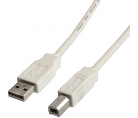 ROLINE USB 2.0 Type-A/Type-B 4,5m bézs
