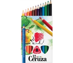 ICO színes ceruza készlet, háromszögletű, vastag
